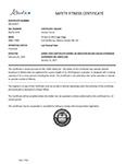 Safety Fitness Certificate